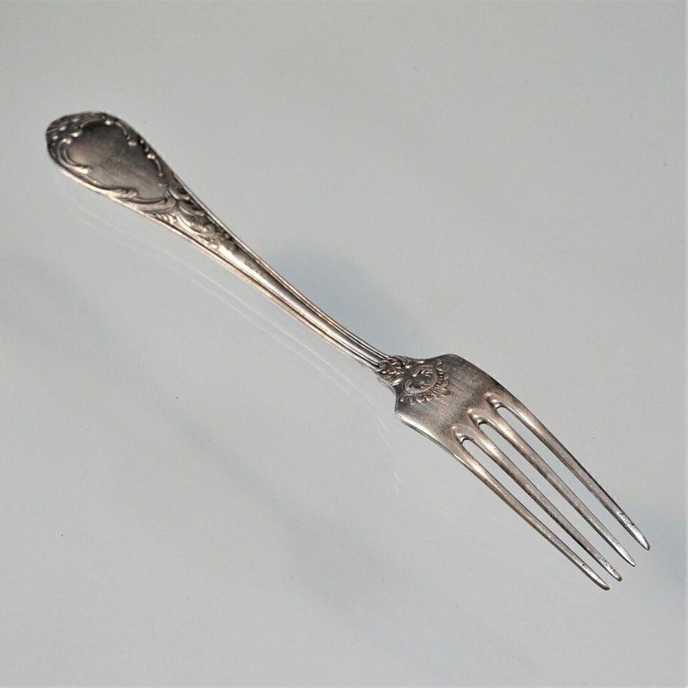 Antique Fork Silverplate Non US Unidentified Pattern Maker - Picture 8 of 11